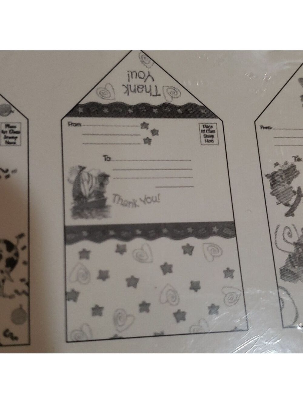 Sally Foster Thank You Note Cards 12 Total Stickers Seals Nautical Cow … - Picture 5 of 10